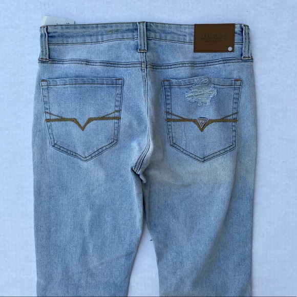 New Guess Slim Destroyed Men's Jeans SZ 34 - Picture 4 of 6
